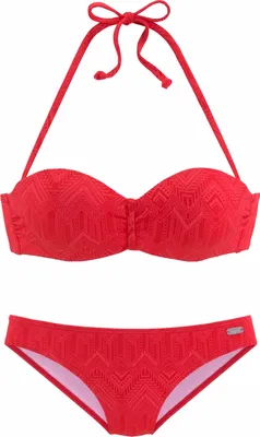 Produktbild von Buffalo Bügel-Bandeau-Bikini Romance rot Größe 36 Cup A