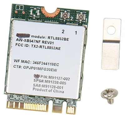 Obrázek produktu pro Síťová karta RTL8852BE – dvoupásmová 2,4 GHz/5 GHz, 1800 Mb/s, Bluetooth 5.2, M.2 pro PC