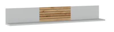 Zdjęcie produktu dla Wandboard >ALVERNO< in Asche/ Evoke Eiche Lamelle-Dekor - 160x24x20 (BxHxT)