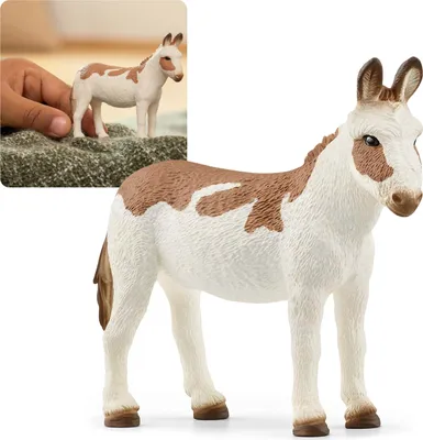 Produktbild von Schleich Farm World - Amerikanischer gefleckter Esel, Figur für Kinder ab 3