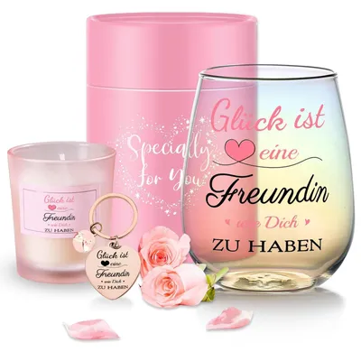 Obrázok produktu pre Personalizovaný pohár na víno pre priateľku, 480 ml