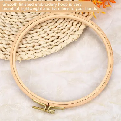 Obrázok produktu pre Ručné vyšívanie rám drevený kruh rám pre krížový steh vyšívať ihly umenie DIY nástroj 18cm