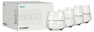 Immagine prodotto di Set di 4 bicchieri per acqua Ritzenhoff Vibes, capacità 420 ml, in cristallo,