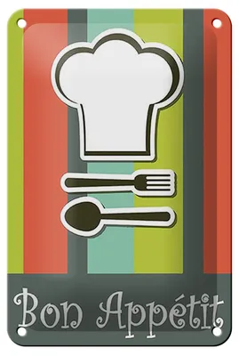 Produktbild von Blechschild Essen 12x18cm bon Appetit Restaurant