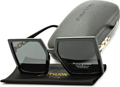 Produktbild von MP3B Braune rechteckige polarisierte Sonnenbrille
