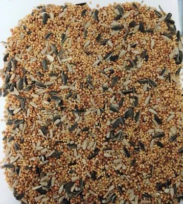 A pile of birdseed mix.