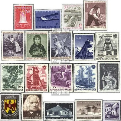 Produktbild von Briefmarken Österreich 1961 Mi 1084-1102 (kompl.Ausg.) Jahrgang 1961 komplett gestempelt Sondermarken