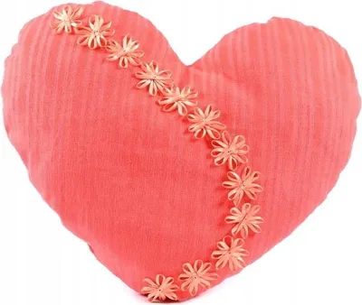 Produktbild von Herzkissen Plüsch Herzform Kissen Rosa Kuschelkissen Valentinstag Geschenk 36x30cm