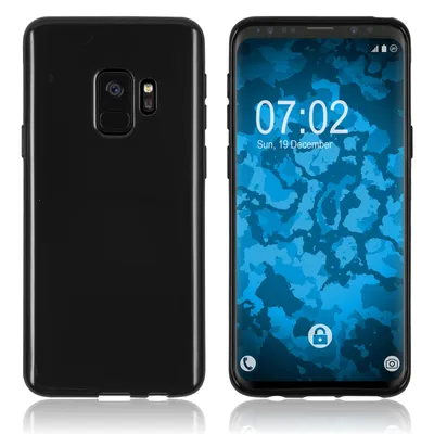 Produktbild von PhoneNatic Case kompatibel mit Samsung Galaxy S9 - schwarz Silikon Hülle transparent Cover