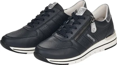 Produktbild von Remonte Damen Echtleder Sneaker blau kombi, Damen:40 EU