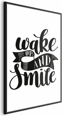 Produktbild von Posterpapier Poster - Wake Up and Smile 21x30 cm Text n-A-0748-ao-a