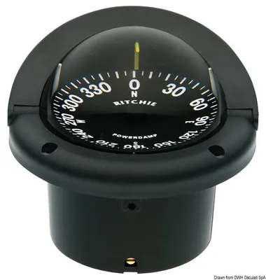 Image de RITCHIE Boussole encastrable Helmsman 3"3/4 noir/noir , 1 pièce
