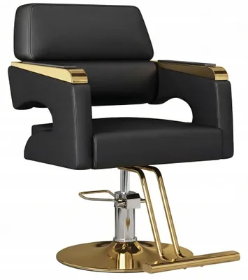 Produktbild von Friseurstuhl Miloren hydraulisch drehbar mit Fußstütze für Friseursalon Bedienstuhl Friseursessel