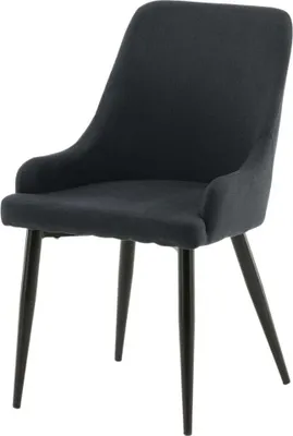 Produktbild von FURNLUX Esszimmerstuhl Plaza Schwarz 49cm / Hauptfarbe: Schwarz / Abmessungen: 49 x 58 x 86 cm