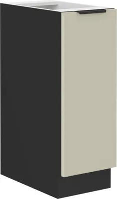 Produktbild von Ausziehschrank AGAFIJA – Breite 30 cm, Cashmere / Schwarz