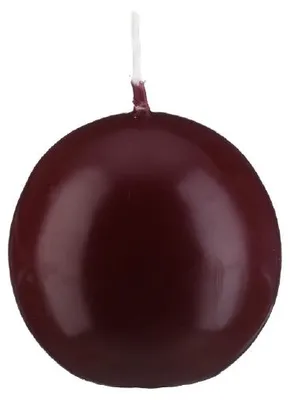 Produktbild von Kugelkerzen Glanz-Lack Bordeaux Ø 10 cm, 4 Stück
