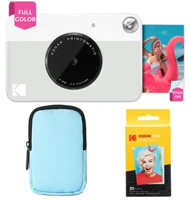 Produktbild von KODAK Printomatic Vollfarb-Sofortdruckkamera-Starterpaket + Softcase + Zink-Foto