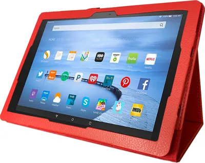 Produktbild von Schutzhülle für Amazon Fire HD 10 / HD 10 Plus 11. Generation 2021 10.1 Zoll Slim Case Etui mit Standfunktion und Auto Sleep/Wake Funktion in Rot