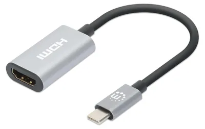 Image de MANHATTAN USB-C auf HDMI-Adapter 4K 60Hz Alu Space grau