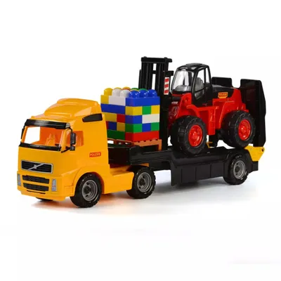 Immagine prodotto di WADER Autocarro Volvo Camion a basso carico con carrello elevatore e miscela di blocchi da costruzione