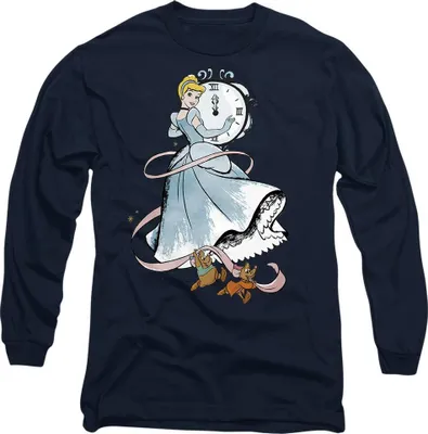 Image de Cinderella - "Clock Strikes Twelve" T-shirt Homme/Femme Unie TV14765 (M) (Bleu marine)