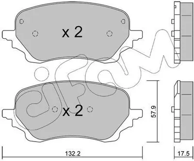 Produktbild von CIFAM Bremsbeläge Satz Vorne Bremsklötze für FORD Puma SUV 822-1247-0