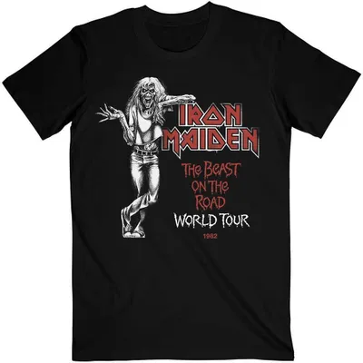 Produktbild von Iron Maiden - "Beast Over Hammersmith World Tour 82" T-Shirt für Herren/Damen Uni RO10013 (XXL) (Schwarz)