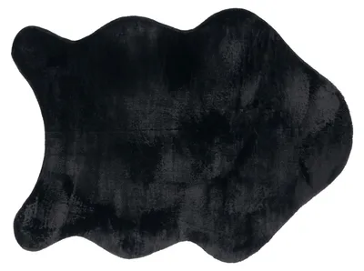 Produktbild von TT Home Wohnzimmer Teppich Unifarben Flauschig Modern Kunstfell Kurzflor Größe 80x120 cm Fell-Form