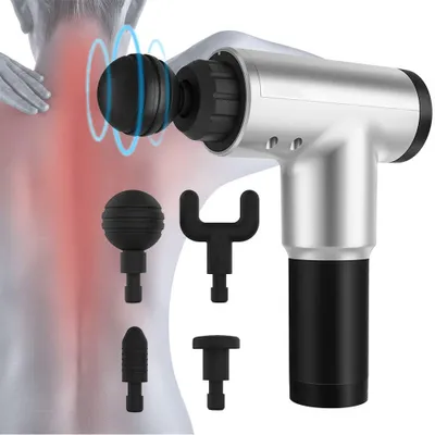 Immagine prodotto di Pro Sport Mini Massage Gun KH320 - Massaggiatore manuale con 6 livelli di intensità e 4 accessori per il recupero muscolare