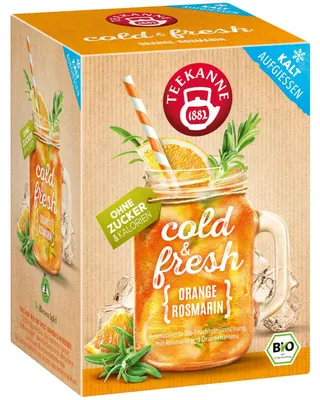 Produktbild von Teekanne cold & fresh Orange Rosmarin 15er