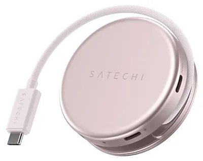 Obrázok produktu pre Satechi, rozbočovač Multiport 5-v-1 USB-C na HDMI / USB-A / 2 USB-C / SD kartu, model OntheGo, ružová farba