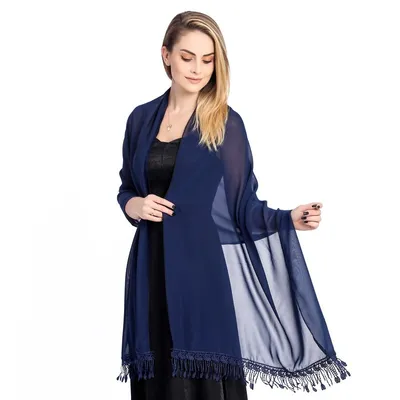 YAOMEI Damen Chiffon Schal - 240x65 Cm, Weicher Stola Für Hochzeiten, Abendgarderobe & Meer
