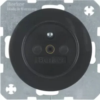Immagine prodotto di Berker 6765762045 Presa con polo di terra, nera lucida, Berker R.1/R.3
