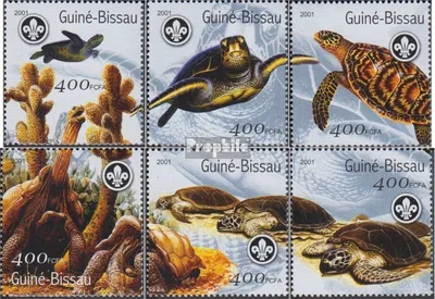 Produktbild von Briefmarken Guinea-Bissau 2001 Mi 1584-1589 (kompl.Ausg.) postfrisch Schildkröten