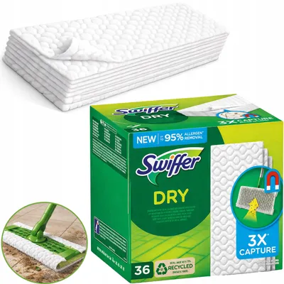 Produktbild von Swiffer Dry Bodenreinigungstücher für den Mopp – elektrostatische Ersatztücher, 36 Stück