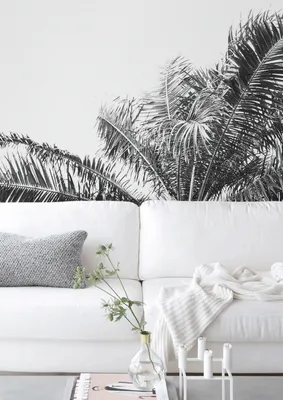 Produktbild von Coloray Fototapete 104x70 cm Latextapete Magicstick - Palm Pflanze Dschungel Große Blätter Flora Miami Botanischer Hawaii