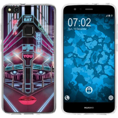 Produktbild von PhoneNatic Case kompatibel mit Huawei P10 Lite Silikon-Hülle Retro Wave Cyberpunk.02 M5