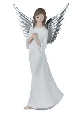 Produktbild von Deko Engel Schutzengel mit Metall Flügel Weihnachtsengel Skulptur Figur Elfe Fee