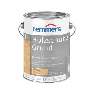 Produktbild von Bandloo Set Remmers Holzschutz-Grund 5L + Pinsel - Holzschutz