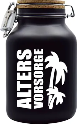 Produktbild von Spardose Geld Geschenk Ideen Alters Vorsorge Schwarz Größe XXL 3 Liter