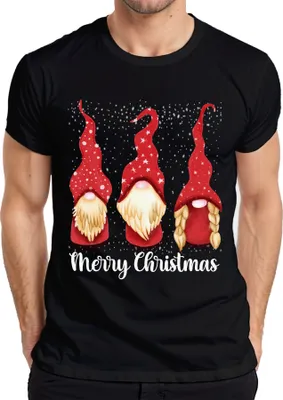 Produktbild von Merry Christmas schwedische Weihnachten - Gnome Weihnachtsgeschenk Christmas Herren T-Shirt, Schwarz, S