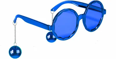 Produktbild von Lustige Discokugel Brille blau - Einheitsgröße