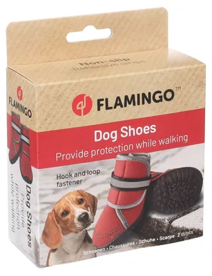 Produktbild von Flamingo Hundeschuhe Kajan rot - 2 Stück, Größe: S
