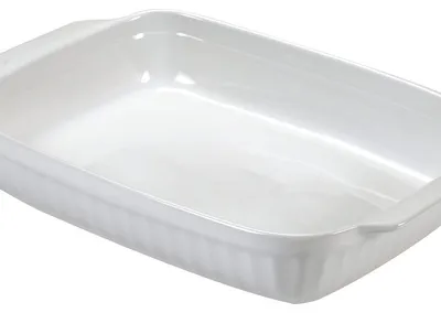 Produktbild von Guardini rechteckige Backform aus Keramik, 30x18 cm, weiß