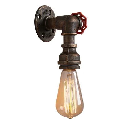 Produktbild von Industrielle Wandleuchte Rohr Design E27 Metall Vintage Wandlampe Retro Industrie Stil Bar Café Restaurant Flur Wandlicht ohne Glühbirne