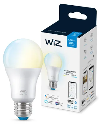 Obrázek produktu pro WiZ Žárovka 60 W A60 E27, Chytrá žárovka, Wi-Fi, Bílá, 802.11b, 802.11g, Wi-Fi 4 (802.11n), E27, A60