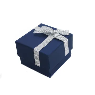 Produktbild von 10 x Ringetuis Schmuckschachtel Ringebox Schmuckkästchen Schmucketuis (dunkelblau)