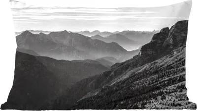 Produktbild von MuchoWow® Zierkissen Sofakissen Wohnzimmer Dekokissen 50x30 cm Berge - Natur - Nebel - Wohnzimmerdekoration - Polster mit Photo