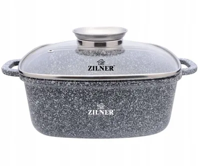 Produktbild von Zilner 8-teiliges Kochtopfset 2,8 / 3,5 / 4,4 / 5,5L , mit Deckel, Induktionskochgeschirr, Antihaftbeschichtung ZL 8534, grau