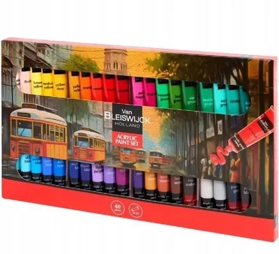 Produktbild von Acrylfarben Set 40x20ml Wasserbasis Malfarben Künstlerfarben Acryl Farbe XXL Set